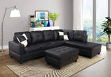 DARLENE BLACK SECTIONAL SOFA