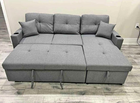 CERENE GREY SECTIONAL SOFA