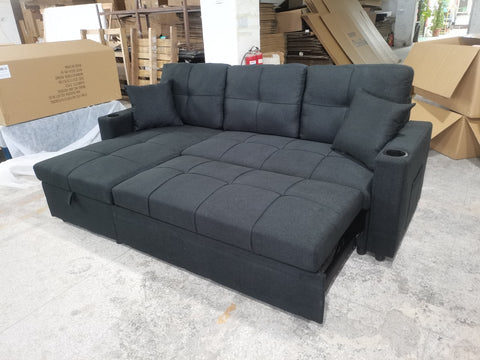 CERENE DARK SECTIONAL SOFA