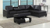 DARLENE BLACK SECTIONAL SOFA